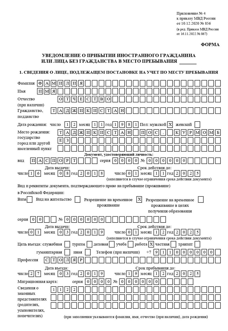 временная регистрация в Барыше